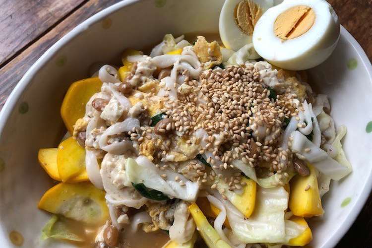 納豆マーボーうどん 麻婆豆腐リメイク レシピ 作り方 By まめこぞう クックパッド