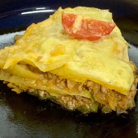 ズッキーニとジャガイモの重ね焼き!