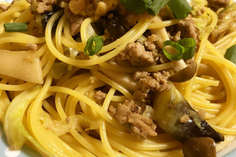 ナスとひき肉の和風パスタ レシピ 作り方 By ハニーパプリカ クックパッド 簡単おいしいみんなのレシピが352万品