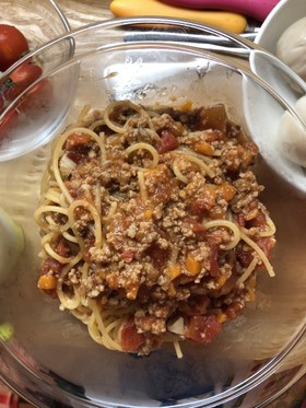 お鍋ひとつで簡単 ボロネーゼ風パスタ