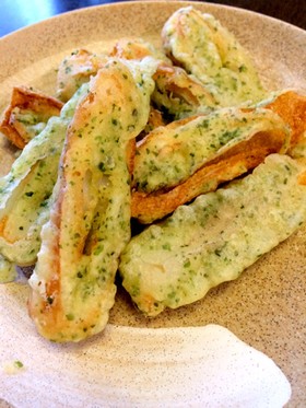 ちくわの磯辺揚げ♪節約天ぷら粉で簡単♪