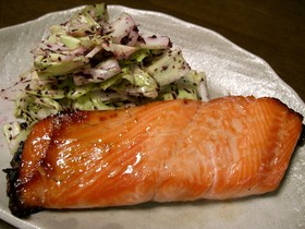 生鮭の漬け焼き