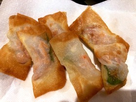 大量生産★海老ツナチーズの揚げワンタン