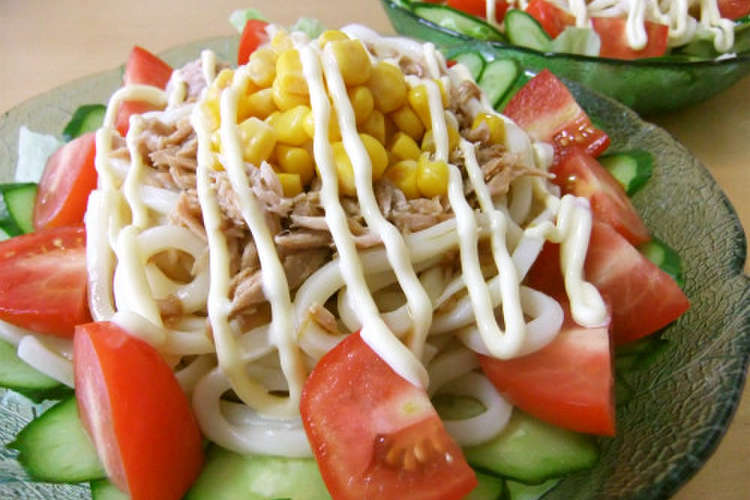 マヨめんつゆでサラダうどん レシピ 作り方 By じゅんこ茶 クックパッド 簡単おいしいみんなのレシピが352万品