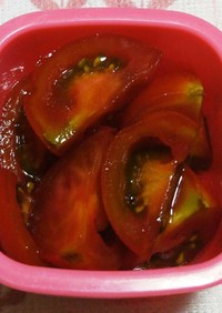 トマトの簡単ポン酢風醤油漬け。