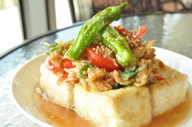 暑い時に食べたい旨辛揚げ出し豆腐