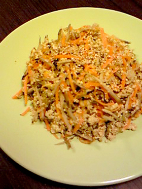 ツナごぼうの炒り豆腐