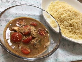 鯖とトマトの冷やしつけ麺