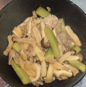 豚バラ肉と白瓜としめじのポン酢煮