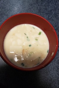 豆腐と柚子の豆乳スープ♪