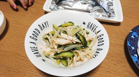 低糖質!もやしとキュウリのごま和え