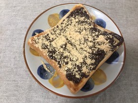 ココナッツオイルでチョコきな粉トースト