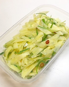 シャキシャキじゃがいもの中華風炒め