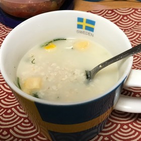 オートミールとスープでつくるカンタンお粥