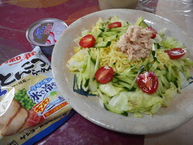 ひ~んやり♪サッポロ一番でツナゆかり冷麺