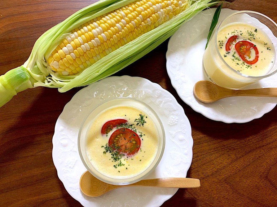 冷製コーンスープの画像