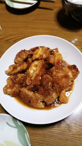 豚カツ肉で玉ねぎソースのとんてき