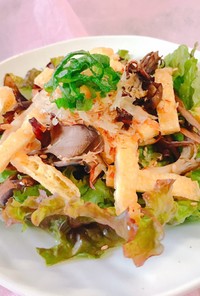 カリカリ！舞茸と油揚げのサラダ