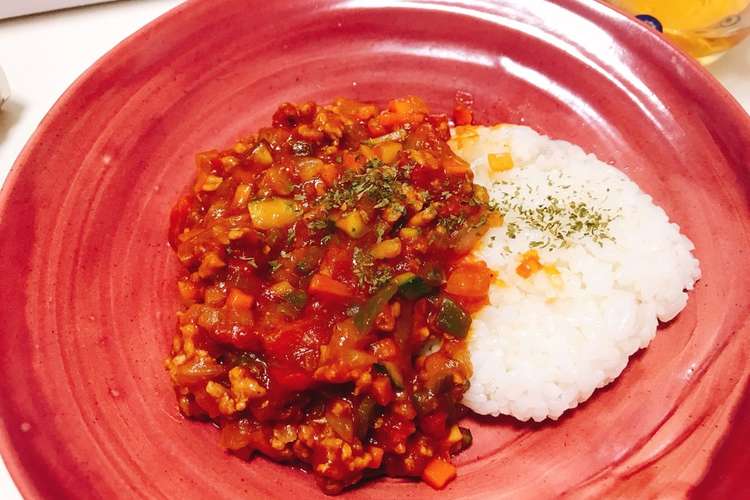 夏野菜たっぷりキーマカレー レシピ 作り方 By Hs Co クックパッド
