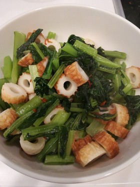 簡単おかず!小松菜と竹輪の中華風炒め