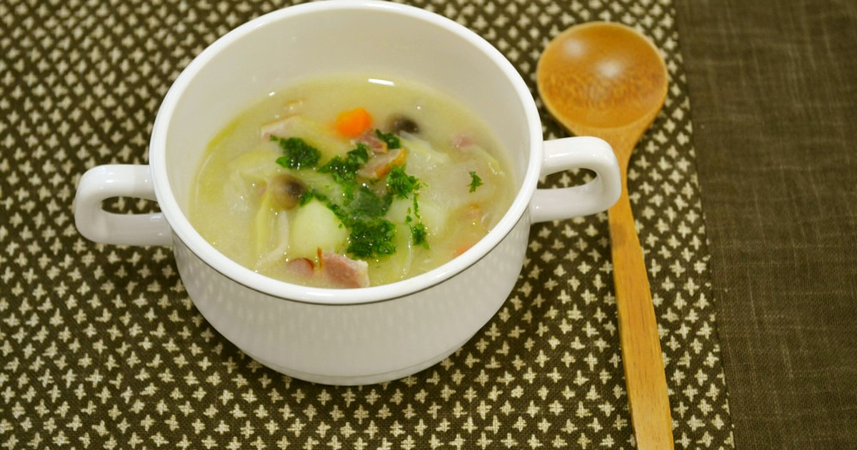 豆乳コーンチャウダー@高梁川流域学校給食 by 倉敷市学校給食 【クックパッド】 簡単おいしいみんなのレシピが320万品