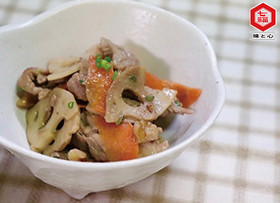 れんこんと豚肉のごまだれ炒め