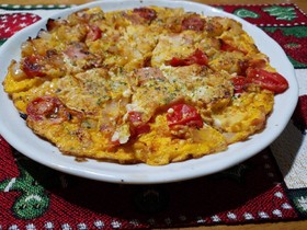 ハッシュドポテトで簡単スペイン風オムレツ
