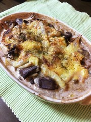 エゾ鹿肉の生クリーム焼きの写真