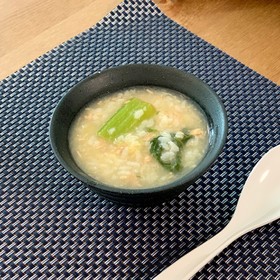 妊活⁂ツナとほうれん草と生姜のお粥