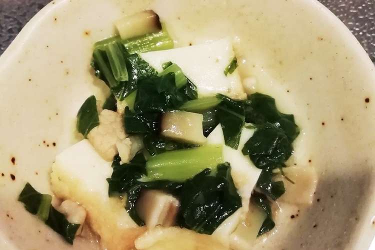 完了期 幼児食 小松菜と厚揚げの煮もの レシピ 作り方 By ささみ クックパッド 簡単おいしいみんなのレシピが376万品