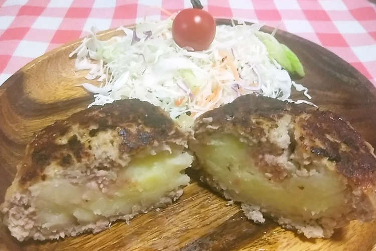 びっくりドンキー風 ポテサラ入ハンバーグ レシピ 作り方 By た ちん クックパッド 簡単おいしいみんなのレシピが376万品