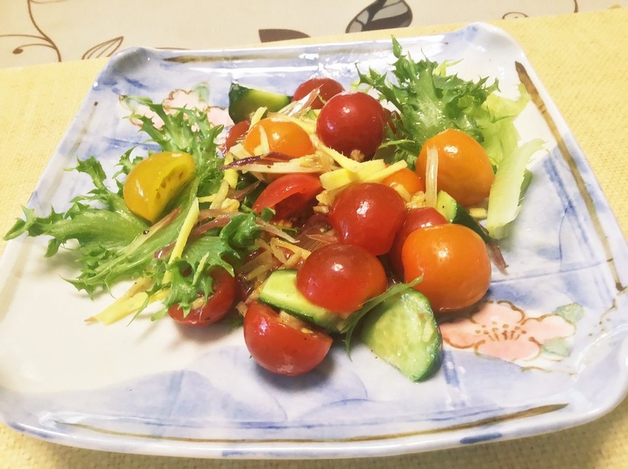 トマトときゅうりの簡単サラダの画像