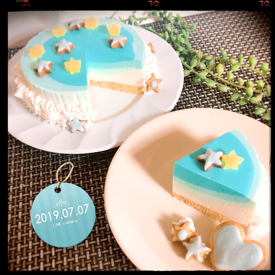 ☆レアチーズケーキ(七夕version)の画像