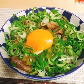 ネギもり激しく簡単牛丼