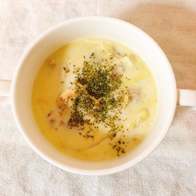 簡単♪チキン豆乳スープの写真