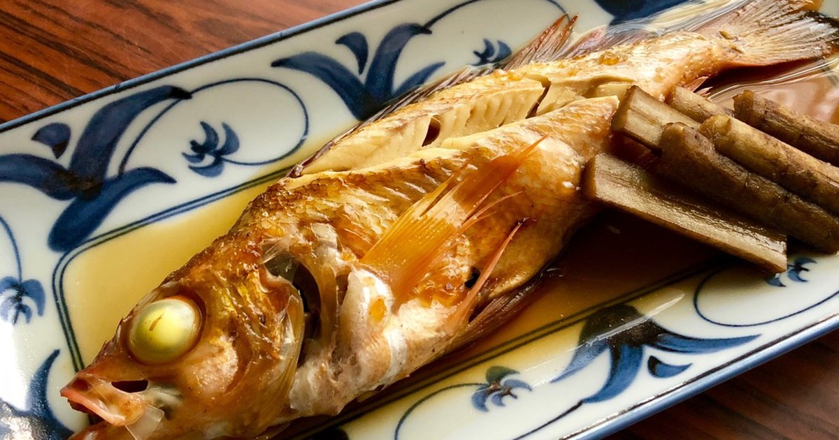 あからバチメと牛蒡の煮付け
