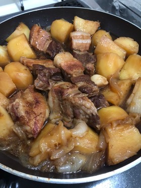 炊飯器で肉じゃが風豚の角煮☆