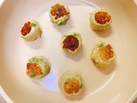 フライパンパン☆薄力粉で!そら豆パン