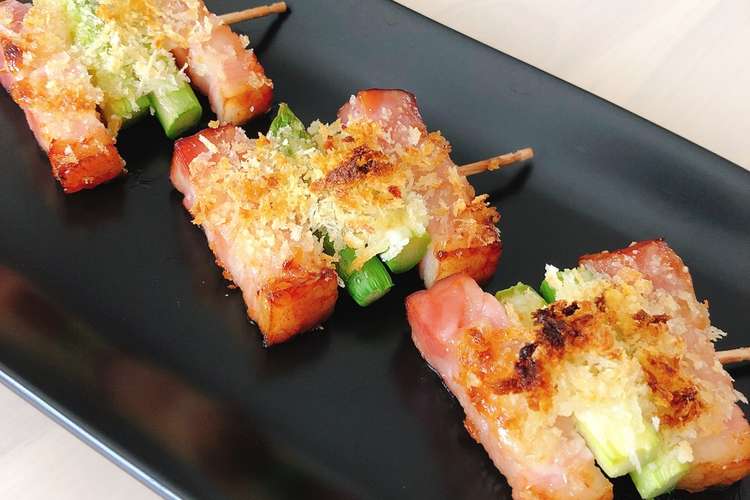 アスパラベーコンチーズの串揚げ風 レシピ 作り方 By Mocaron211 クックパッド 簡単おいしいみんなのレシピが376万品