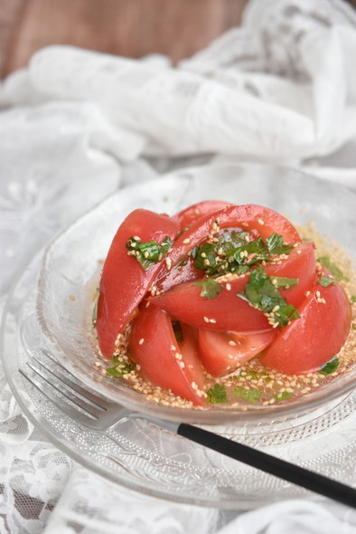 トマトと大葉のさっぱりサラダ【作り置き】の写真
