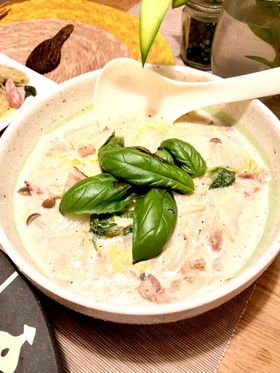 白菜としめじのクリーム煮(^。^)