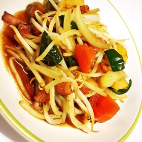 もやしと野菜のささっと中華風野菜炒め