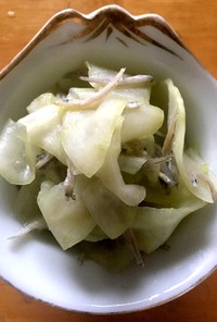 白瓜のてっぱい（白味噌の酢の物）