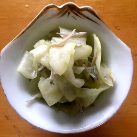 白瓜のてっぱい(白味噌の酢の物)