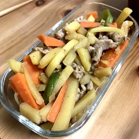 中華風豚肉と野菜のきんぴら