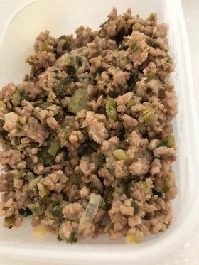 我が家の豚ひき肉の甘味噌炒め