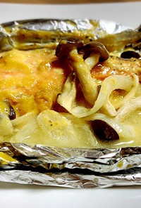 鮭の味噌マヨネーズオーブン焼き