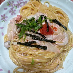 お手軽簡単☆明太クリームパスタ