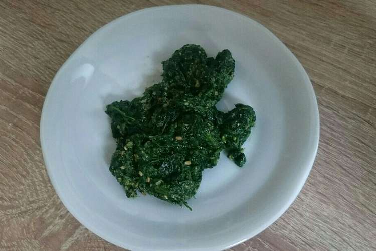 離乳食完了期 ベビーほうれん草胡麻和え レシピ 作り方 By Elch クックパッド