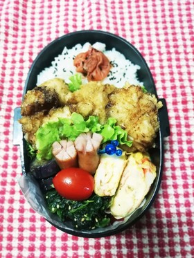 高校男子弁当♡鶏胸のしっとり揚げ7/11